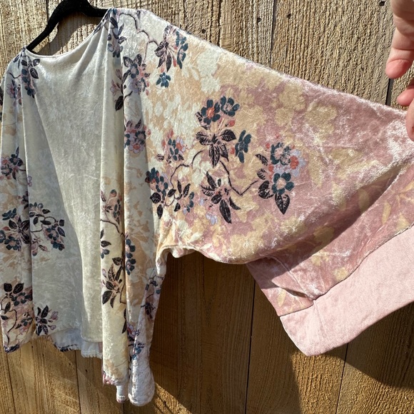 Maurices floral zip up kimono jacket - Picture 7 of 8